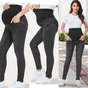 NWT Maternity Jeans Over The Belly Slim Stretchy High Waist Denim Skinny Pants M